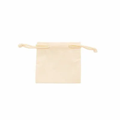 Cadeaux - Bourses 100% coton avec cordelettes coton beige 7 x 7cm (x5) - LAVAL 1878