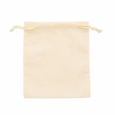 Cadeaux - Bourses 100% coton avec cordelettes coton beige 12 x 14cm (x5) - LAVAL 1878
