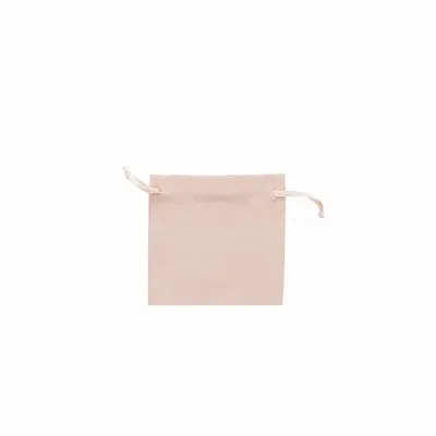 Cadeaux - Bourses 100% coton avec rubans satin rose clair 7 x 7cm (x5) - LAVAL 1878