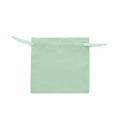 Cadeaux - Bourses 100% coton avec rubans satin vert sauge 11 x 10cm (x5) - LAVAL 1878