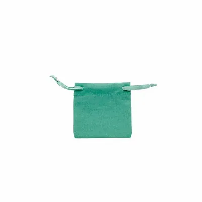 Gifts - 100% cotton purses with duck blue satin ribbons, 7 x 7cm (x5) - LAVAL 1878