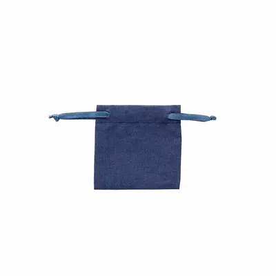 Cadeaux - Bourses 100% coton avec rubans satin bleu marine 7 x 7cm (x5) - LAVAL 1878