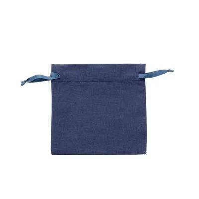 Cadeaux - Bourses 100% coton avec rubans satin bleu marine 11 x 10cm (x5) - LAVAL 1878