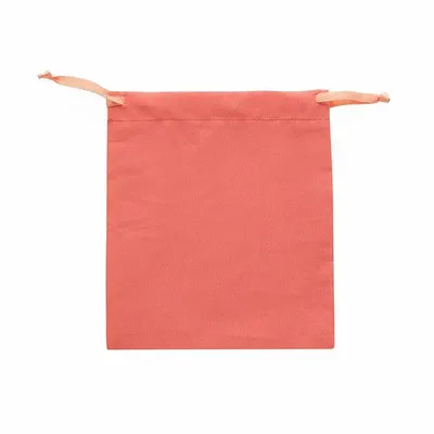 Gifts - 100% cotton pouches with coral satin ribbons, 12 x 14cm (x5) - LAVAL 1878