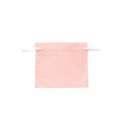 Cadeaux - Bourses en coton avec ruban satin vieux rose, 11 x 10cm (x5) - LAVAL 1878