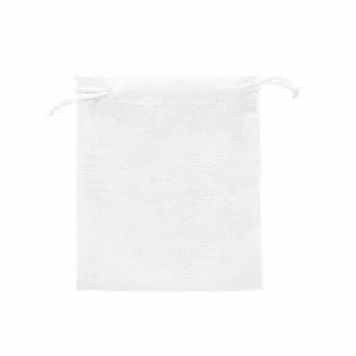 Cadeaux - Bourses lin avec cordelettes coton blanc 12 x 14cm (x5) - LAVAL 1878