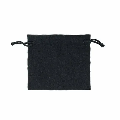 Cadeaux - Bourses lin avec cordelettes coton noir 11 x 10cm (x5) - LAVAL 1878