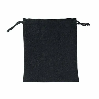 Gifts - Linen drawstring bags with black cotton cords, 12 x 14cm (x5) - LAVAL 1878