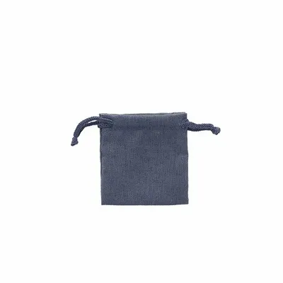 Cadeaux - Bourses lin avec cordelettes coton bleu foncé 7 x 7cm (x5) - LAVAL 1878