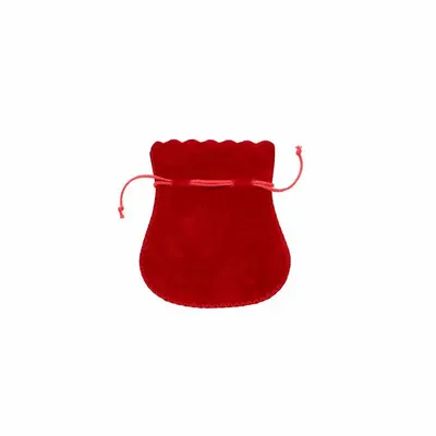 Gifts - Suede-like cotton and viscose pouches, red - 9.5 x 8cm (x5) - LAVAL 1878
