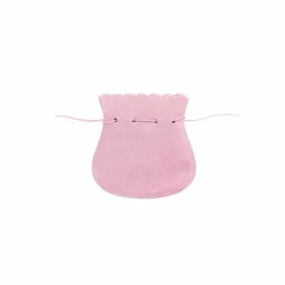 Gifts - Cotton and viscose suede pouches, pink - 9.5 x 8cm (x5) - LAVAL 1878