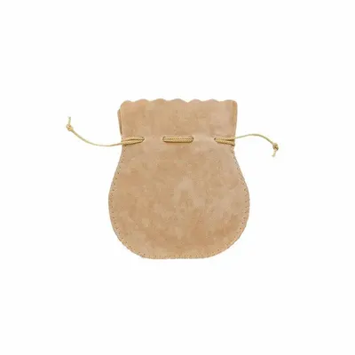 Cadeaux - Bourses suédine de coton et viscose, chamois - 12 x 9,5cm (x5) - LAVAL 1878