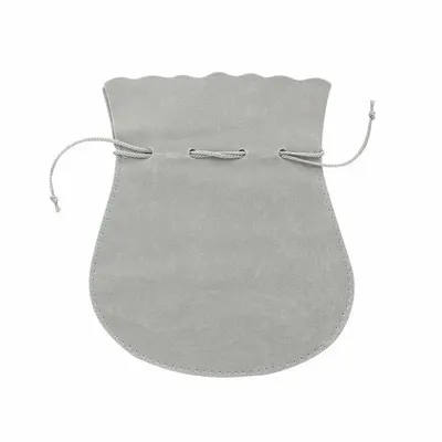 Gifts - Suede-like cotton and viscose pouches, grey - 16 x 13cm (x5) - LAVAL 1878