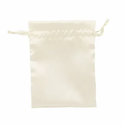 Gifts - Cream-colored synthetic satin purses, 12 x 13cm (x10) - LAVAL 1878