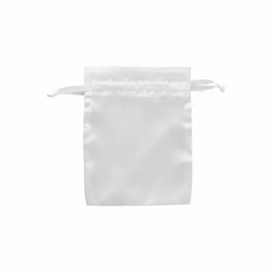 Gifts - White synthetic satin purses, 12 x 13cm (x10) - LAVAL 1878