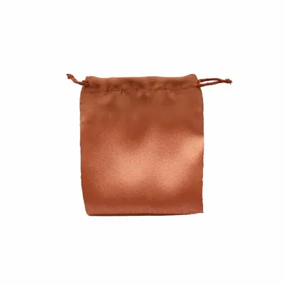 Cadeaux - Bourses satin synthétique cordelettes coton Terracotta 12 x 14cm (x5) - LAVAL 1878