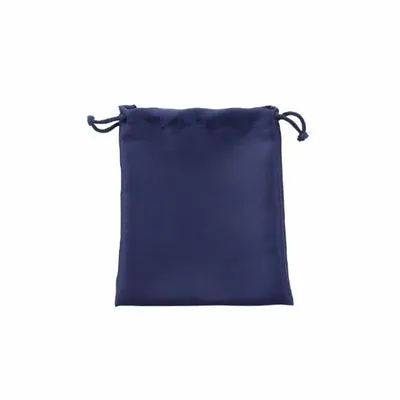 Gifts - Synthetic satin drawstring bags, navy blue, 12 x 14cm (x5) - LAVAL 1878