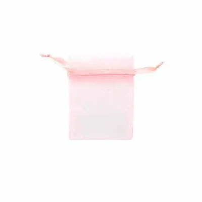 Cadeaux - Bourses voile organdi synthétique vieux rose, 7 x 7cm (x10) - LAVAL 1878