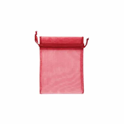 Cadeaux - Bourses voile organdi synthétique rouge grenat, 7 x 7cm (x10) - LAVAL 1878