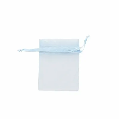 Gifts - Synthetic organdy voile purses, blue-grey, 9 x 9cm (x10) - LAVAL 1878