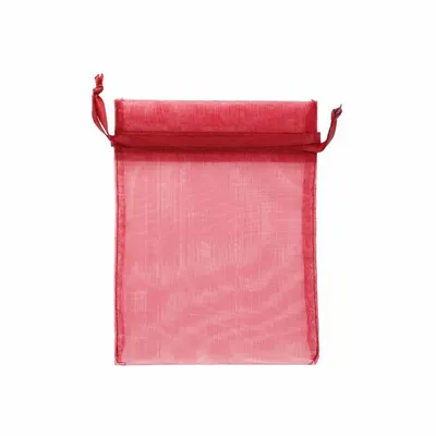 Cadeaux - Bourses voile organdi synthétique rouge grenat, 12 x 13cm (x10) - LAVAL 1878
