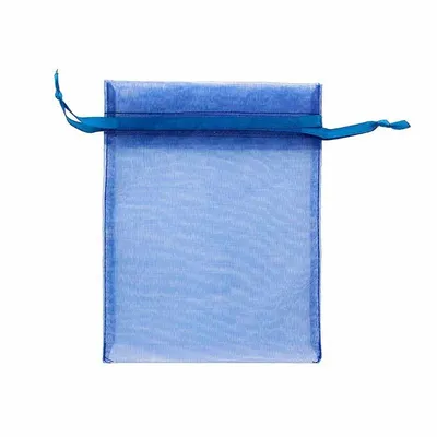 Gifts - Midnight blue synthetic organdy voile purses, 12 x 13cm (x10) - LAVAL 1878