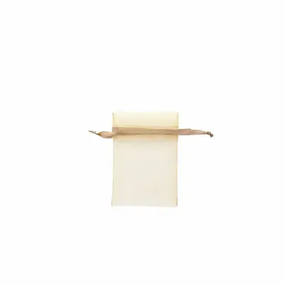 Gifts - Beige synthetic organdy voile purses, 7 x 7cm (x10) - LAVAL 1878
