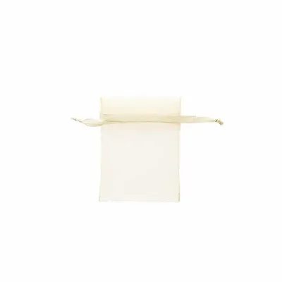 Gifts - Ivory synthetic organdy voile purses, 9 x 9cm (x10) - LAVAL 1878