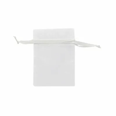Gifts - White synthetic organdy voile purses, 12 x 13cm (x10) - LAVAL 1878