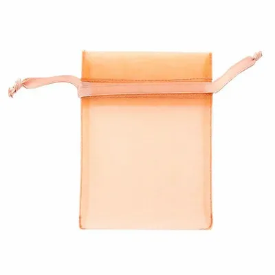 Gifts - Terracotta synthetic organdy voile purses, 12 x 13cm (x10) - LAVAL 1878
