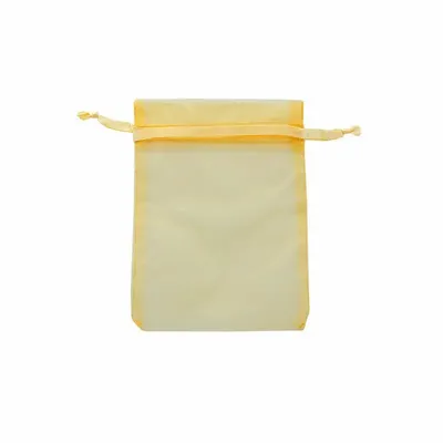 Gifts - Gold synthetic organdy voile purses, 12 x 13cm (x10) - LAVAL 1878