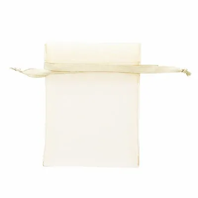 Gifts - Synthetic organdy voile purses in ivory, 15 x 17cm (x10) - LAVAL 1878