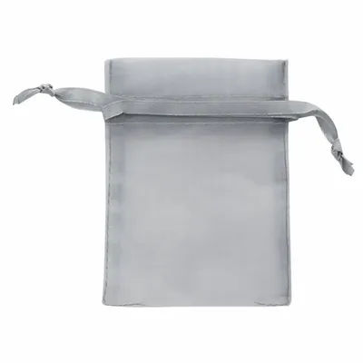 Cadeaux - Bourses voile organdi synthetique argent, 15 x 17cm (x10) - LAVAL 1878