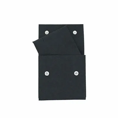 Cadeaux - Pochettes microfibre noires carte bijoux/fermeture boutons-pression - LAVAL 1878