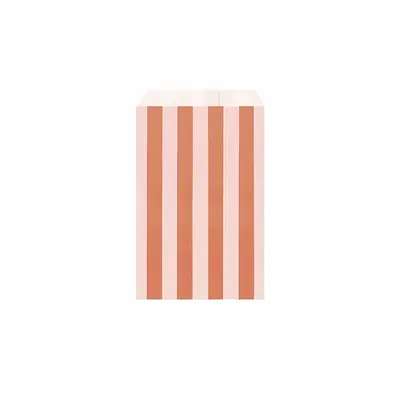 Cadeaux - Sachets cadeau mat à rayures rose clair/terracotta - LAVAL 1878