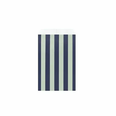 Gifts - Matte gift bags with navy blue/sage green stripes - LAVAL 1878