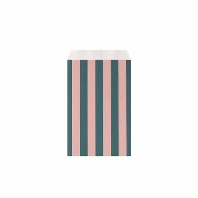 Gifts - Matte gift bags with teal/old rose stripes - LAVAL 1878