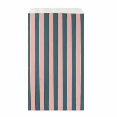 Gifts - Matte gift bags with teal/old rose stripes - LAVAL 1878