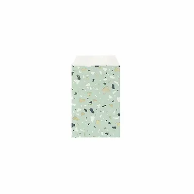 Gifts - Sage green gift bags with a tricolor terrazzo pattern - LAVAL 1878