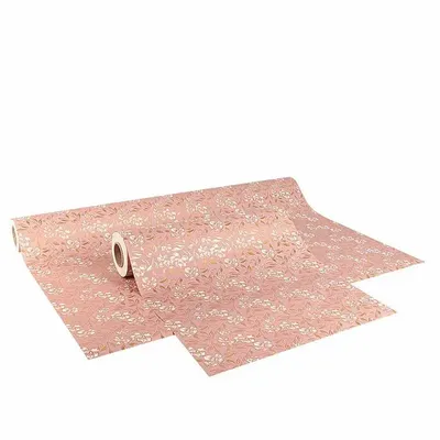 Cadeaux - Papier cadeau vieux rose mat à motif nature - LAVAL 1878