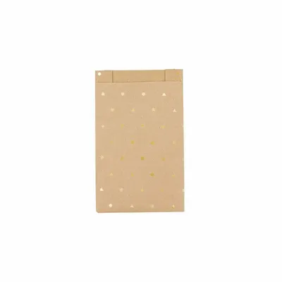 Gifts - Recycled kraft gift bags with metallic gold polka dots/triangles - LAVAL 1878