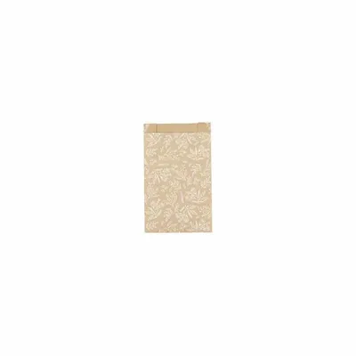 Gifts - Recycled kraft gift bags printed with white flowers - LAVAL 1878