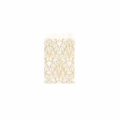 Gifts - Matte cream gift bags with metallic gold Art Deco pattern - LAVAL 1878