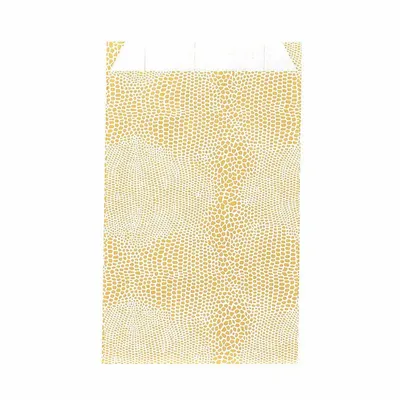 Gifts - White/gold lizard print gift bags, 18 x 6 x 35cm, 70g (x50) - LAVAL 1878