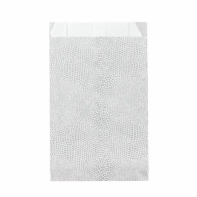 Cadeaux - Sachets cadeau imprimé lézard blanc/argent, 18 x 6 x 35cm, 70g (x50) - LAVAL 1878