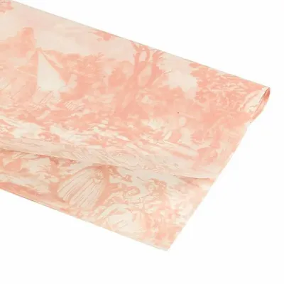 Gifts - Tissue paper, white background, peach and pink garden pattern (x25) - LAVAL 1878