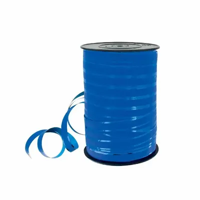 Gifts - Blue matte and shiny striped ribbon - 225m - LAVAL 1878