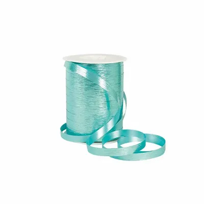 Gifts - Shiny mirror-like ribbon with aqua green stripes - 250m - LAVAL 1878