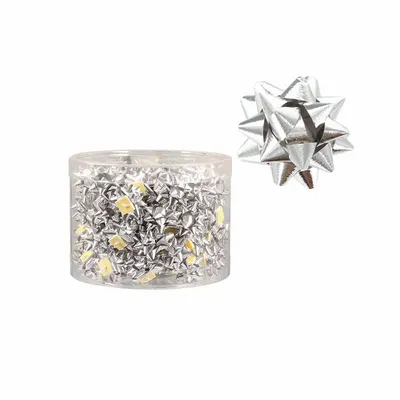 Cadeaux - Choux adhésifs métallisés argent - diam. 2,5cm (x100) - LAVAL 1878