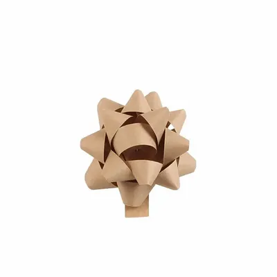 Cadeaux - Choux adhésifs kraft naturel, diam. 7,5cm (x50) - LAVAL 1878